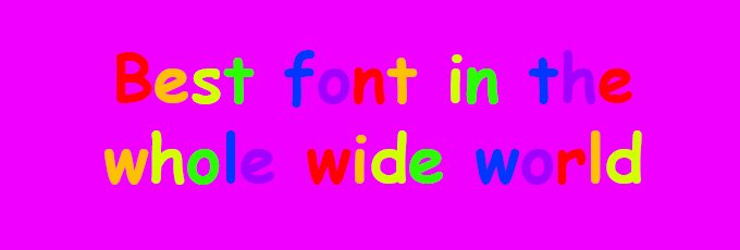 Example of Comic Sans