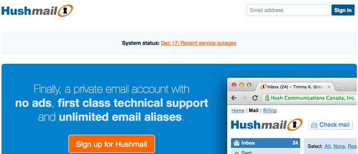 Hushmail Email Option Encryption HIPPA